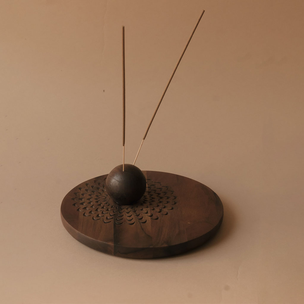 wooden incense holder
