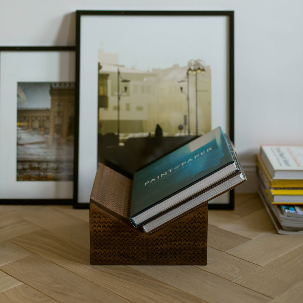 elegant wooden bookstand