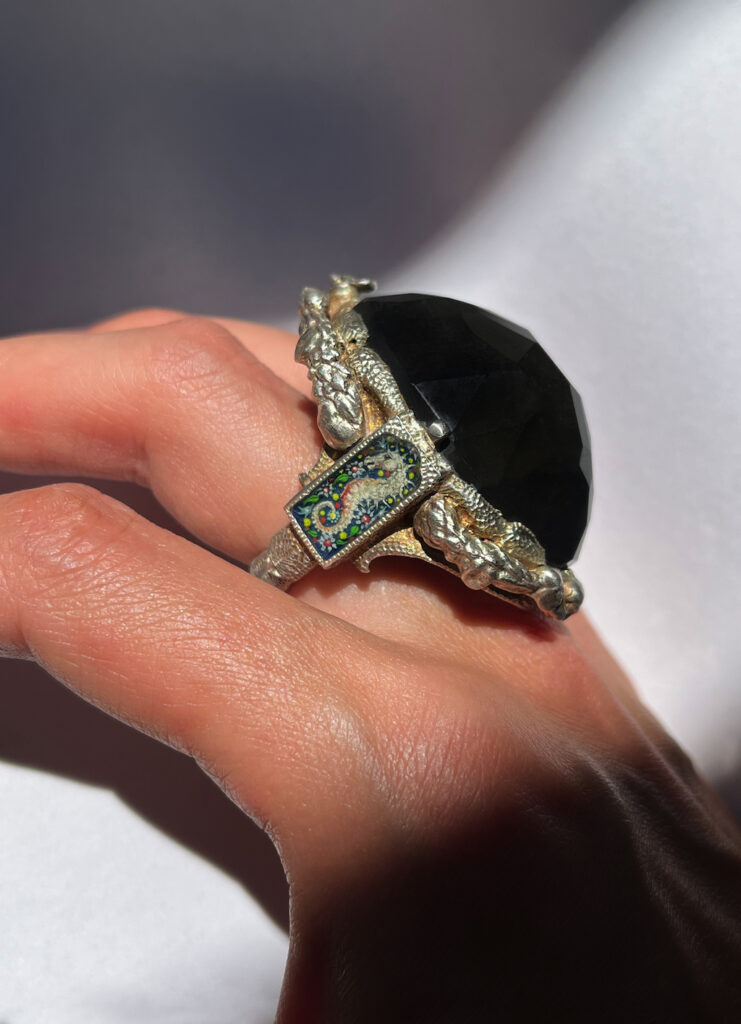 Deep Ocean Onyx ring by ELIRD